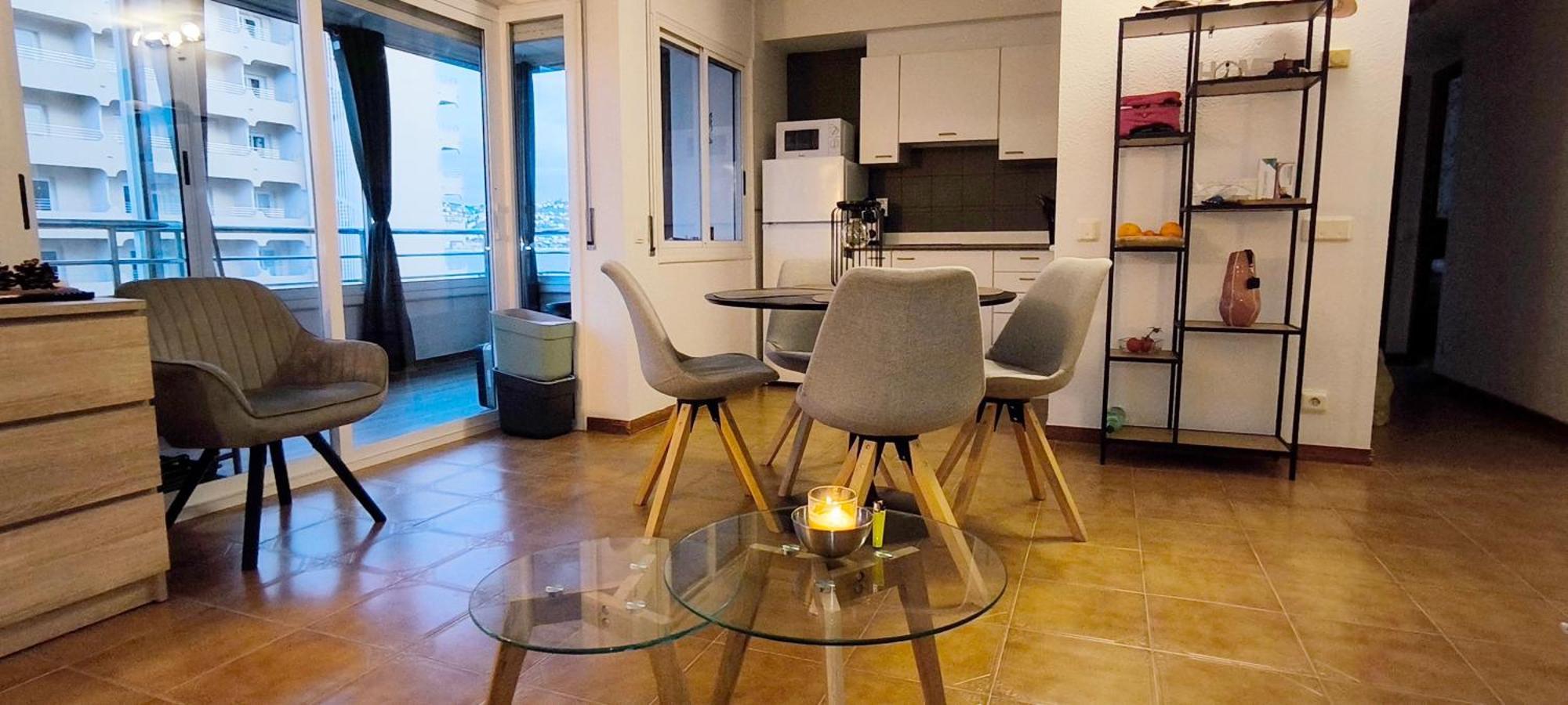 Spacieux Appartement Rose Front Mer Et Piscine Roses Luaran gambar